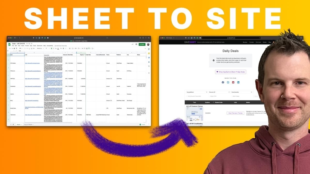 Building a Deals Page for Affiliate Marketing - Google Sheets to WordPress