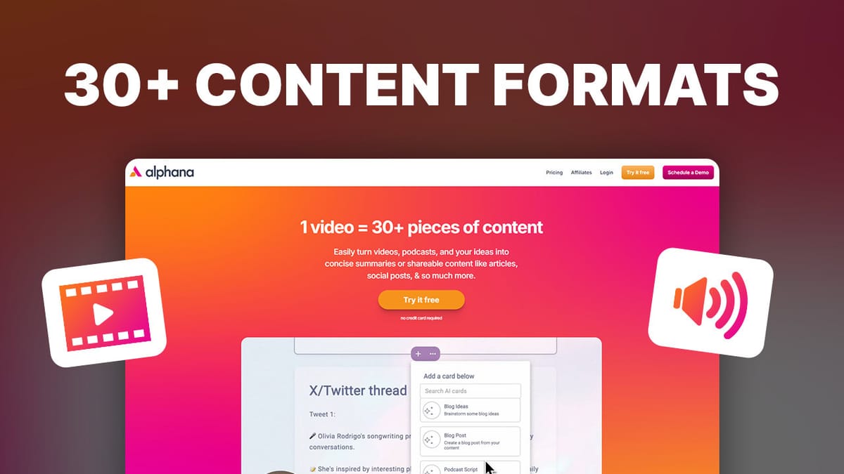 $49 LTD: Alphana AI Repurposes Your Videos - AppSumo Deal Review