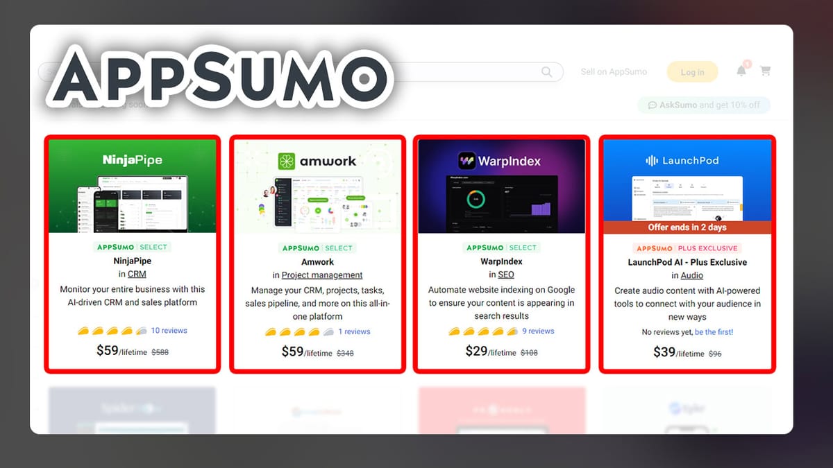 What's new at AppSumo this week? Voice cloning, 2 CRMs, & SEO Indexing