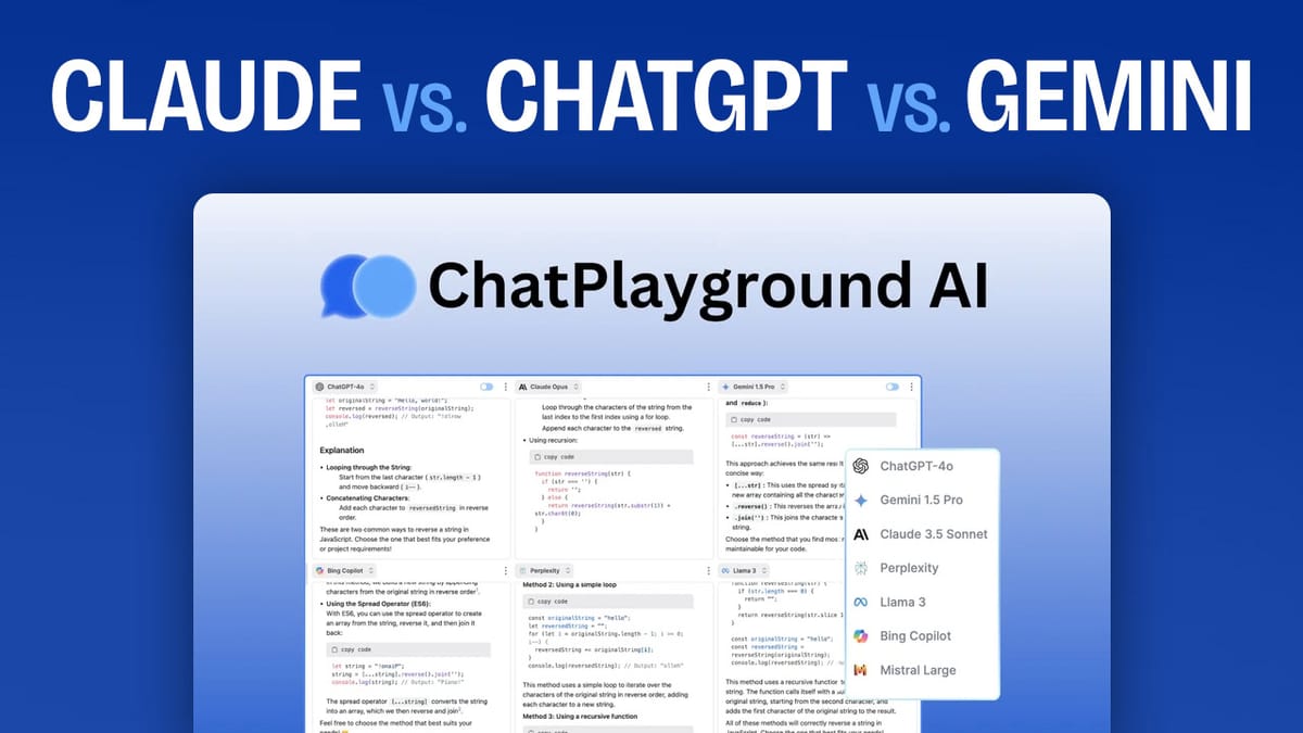 ChatPlayground AI Review: 6 AI Models in 1 Tool