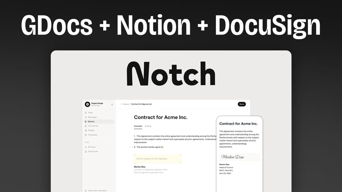 Notch Review: The Ultimate Fusion of Google Docs, Notion, and DocuSign?