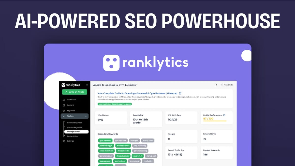 Ranklytics: The $59 SEO Powerhouse That Rivals $1000/Month Tools