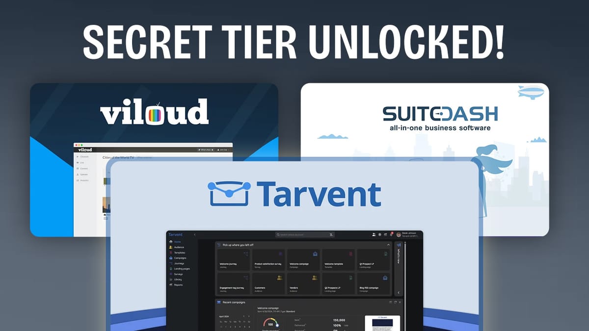 AppSumo Deals You Can't Miss: SuiteDash, Viloud Ending + Tarvent Email Marketing Review