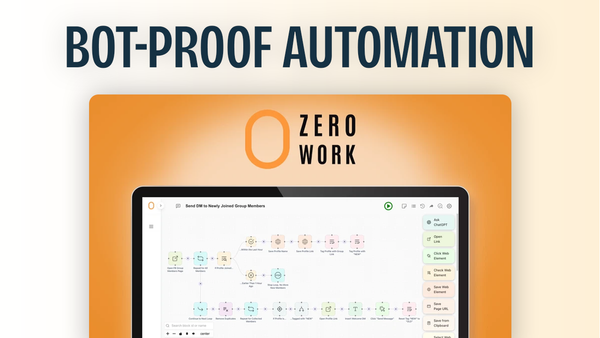 ZeroWork - No Code Automation & Web Scraper (AppSumo Deal of the Day)