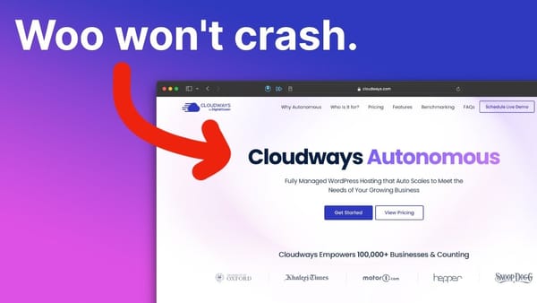 What If WooCommerce Couldn't Crash? Autonomous Hosting by Cloudways